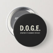 Doge Dog des Ministeriums für Regierungseffizienz Button (Vorne & Hinten)
