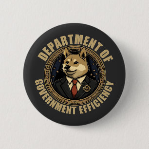 Doge Dog des Ministeriums für Regierungseffizienz Button