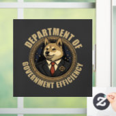 Doge Dog des Ministeriums für Regierungseffizienz Fensteraufkleber (Zuhause)