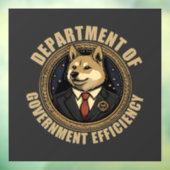 Doge Dog des Ministeriums für Regierungseffizienz Fensteraufkleber (Blatt 3)