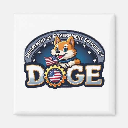 Doge Dog des Ministeriums für Regierungseffizienz Magnet (Vorne)