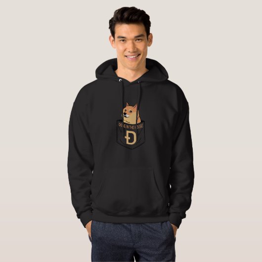 Doge Dogecoin im Haus Krypto Hoodie (Vorne ganz)