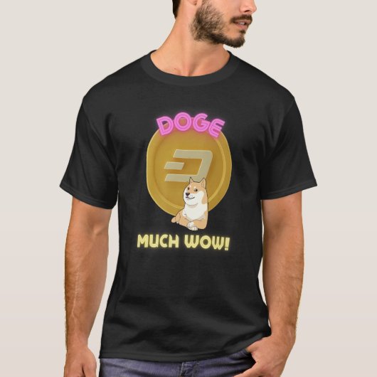 Doge Dogecoin Zum Mond Meme Münze Kryptowährung T-Shirt (Vorderseite)