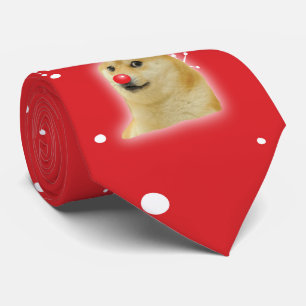 Doge Dogright Doggo Dog Christmas Meme Card red Krawatte
