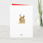 Doge Dogright Doggo Dog Weihnachtsmeme Karte rot (Rückseite)