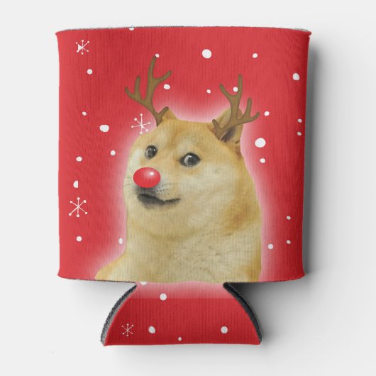 Doge Dogright Doggo Dog Weihnachtsmeme Karte rot Dosenkühler (Vorderseite)