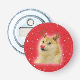 Doge Dogright Doggo Dog Weihnachtsmeme Karte rot Flaschenöffner