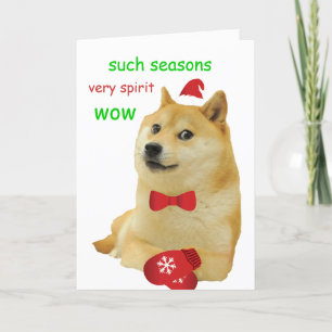 Doge Funny Meme Feiertagskarte