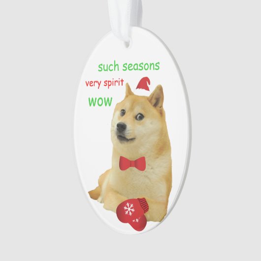 Doge Funny Meme Ornament (Vorderseite)