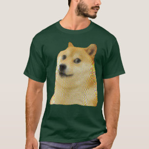 Doge halftone dots meme Doggo Shiba Inu #Dogright T-Shirt