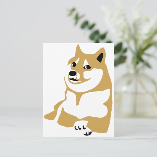 Doge - Internet-Meme Postkarte (Stehend Vorderseite)