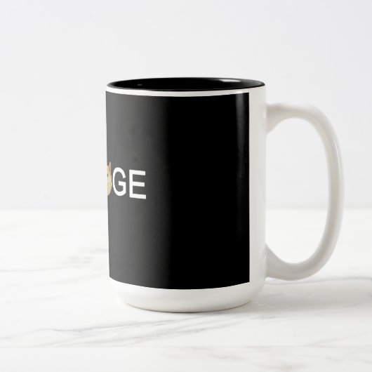 Doge-Kaffee-Tasse Zweifarbige Tasse (Rechts)