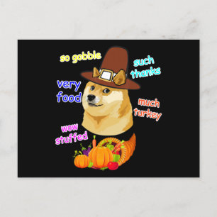 doge meme Kids Erntedank shiba inu doge meme . Einladungspostkarte