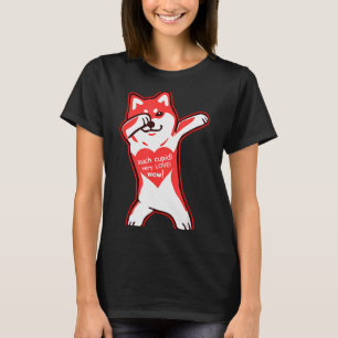 Doge Meme Valentinstag Shirt - Dabbing Shiba Inu