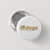 Doge, Münze, Dogenmünze, Dogecoin Button (Vorne & Hinten)