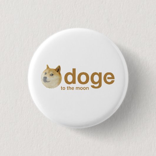 Doge, Münze, Dogenmünze, Dogecoin Button (Vorderseite)