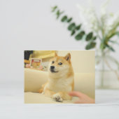 Doge Postkarte (Stehend Vorderseite)