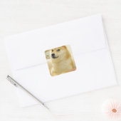 Doge Quadratischer Aufkleber (Umschlag)