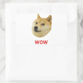 Doge sehr Wow viel Hund wie Shiba Shibe in u Rechteckiger Aufkleber (Tasche)