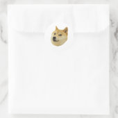 Doge sehr Wow viel Hund wie Shiba Shibe in u Runder Aufkleber (Tasche)