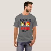 DOGE SHIB Army — Dogecoin Shiba Inu Coin Crypto M T-Shirt (Vorne ganz)