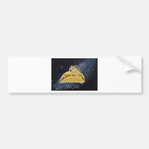 Doge Space-Taco-Mem Autoaufkleber