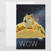 Doge Space-Taco-Mem Briefpapier (Vorne/Hinten)