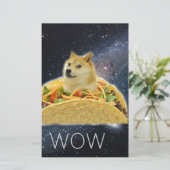 Doge Space-Taco-Mem Briefpapier (Stehend Vorderseite)