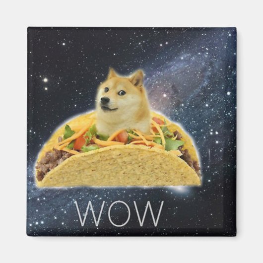 Doge Space-Taco-Mem Magnet (Vorne)