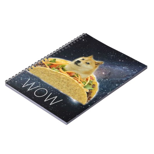 Doge Space Taco Mem Notizblock (Linke Seite)