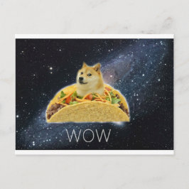 Doge Space Taco Mem Postkarte
