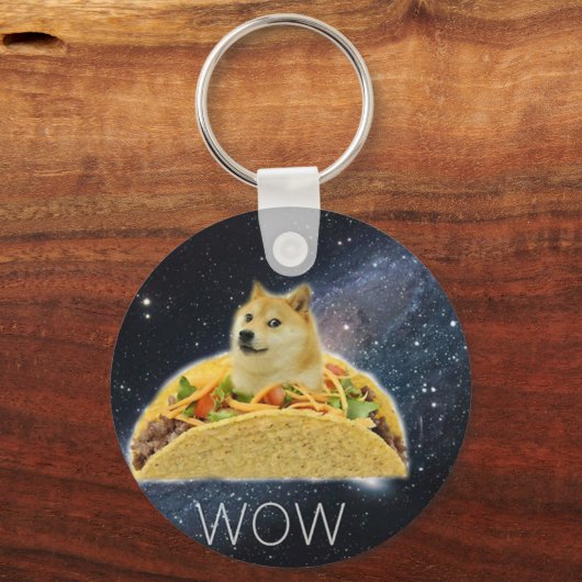 Doge Space-Taco-Mem Schlüsselanhänger (Vorderseite)