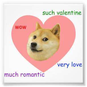 Doge viel Valentinstag sehr Liebe so romantisch Fotodruck
