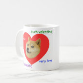 Doge viel Valentinstag-sehr Liebe so romantisch Kaffeetasse (Vorderseite Links)