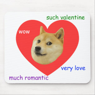Doge viel Valentinstag-sehr Liebe so romantisch Mousepad