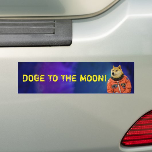 Doge zum Mond! Autoaufkleber (Auf Auto)