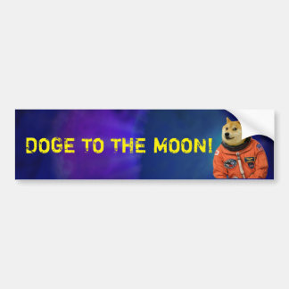 Doge zum Mond! Autoaufkleber