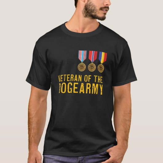 Dogearmee Dogecoin Doge Army Krypto Kryptowährung T-Shirt (Vorderseite)