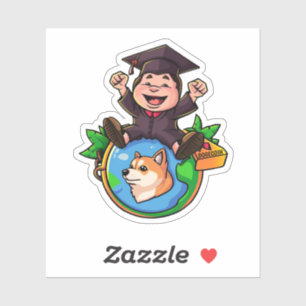 Dogecoin Abschluss Aufkleber