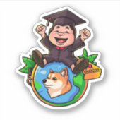 Dogecoin Abschluss Aufkleber (Vorderseite)
