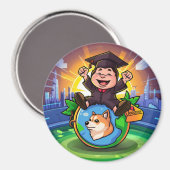 Dogecoin Abschluss Magnet (Vorderseite/Rückseite)