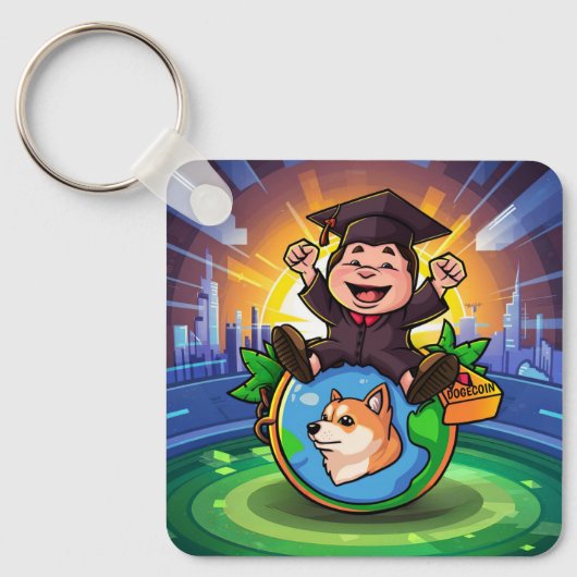 Dogecoin Abschluss Schlüsselanhänger (Vorderseite)