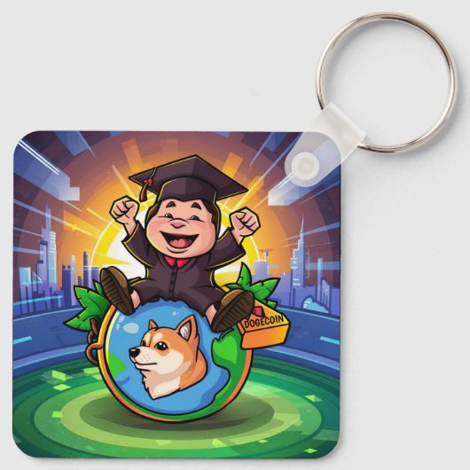 Dogecoin Abschluss Schlüsselanhänger (Rückseite)