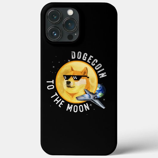 Dogecoin an den Mond Funny CryptoCurrency Meme Case-Mate iPhone Hülle (Rückseite)