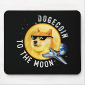 Dogecoin an den Mond Funny CryptoCurrency Meme Mousepad (Vorne)
