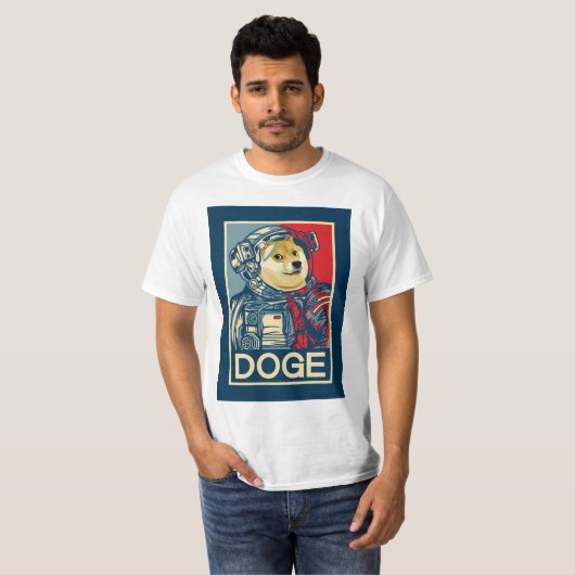 Dogecoin Astronaut Doge To The Moon Crypto Funny T-Shirt (Vorne ganz)