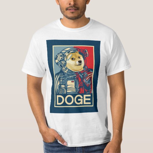 Dogecoin Astronaut Doge To The Moon Crypto Funny T-Shirt (Vorderseite)