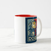 Dogecoin Astronaut Doge To The Moon Crypto Funny Zweifarbige Tasse (VorderseiteRechts)