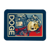 Dogecoin Astronaut dotiert zum Mondkrypto Magnet (Horizontal)