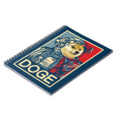 Dogecoin Astronaut dotiert zum Mondkrypto Notizblock (Linke Seite)